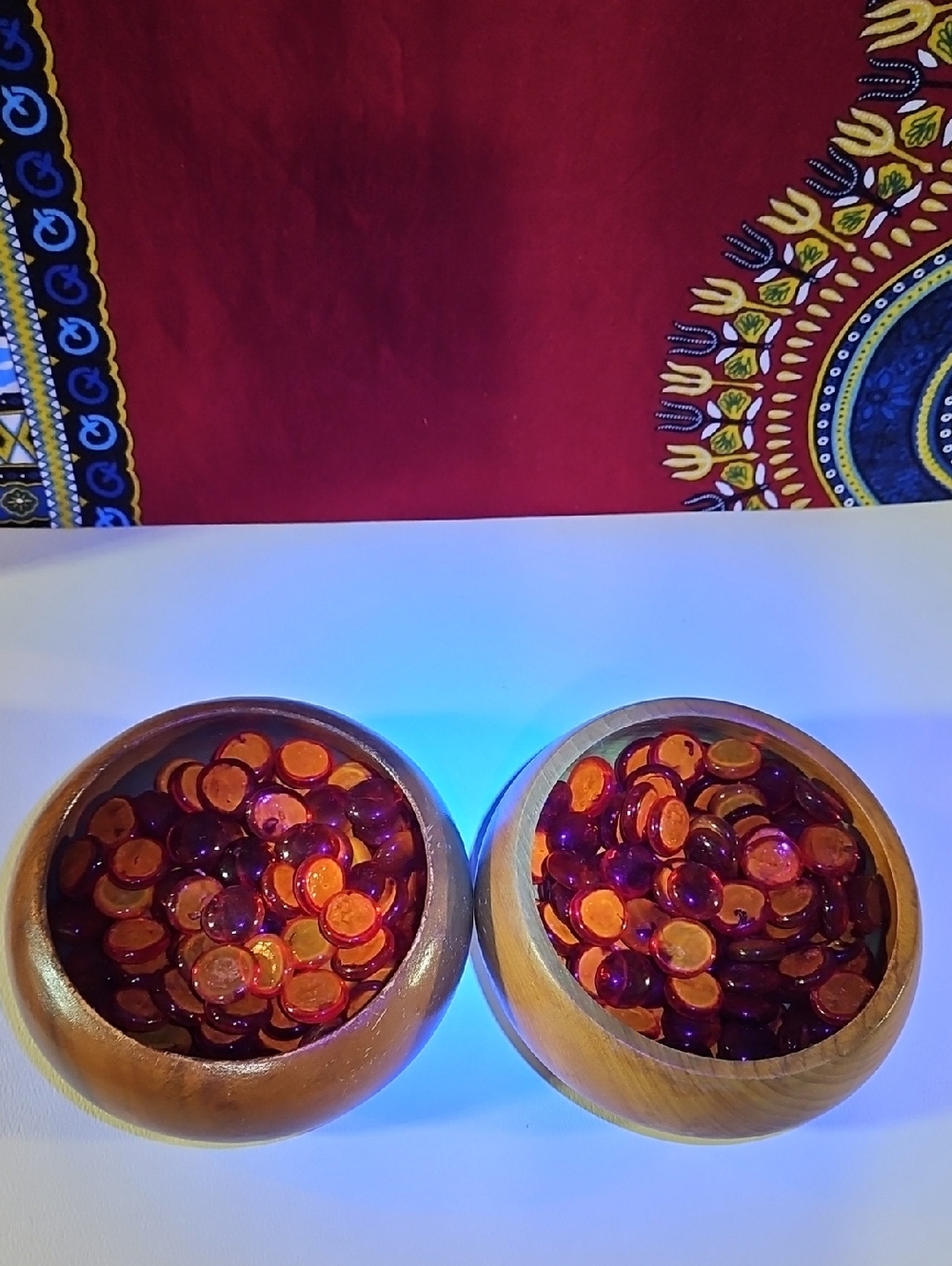 Red UV Reactive Flat Glass Gems, Vase Fillers, Decor, Etc.